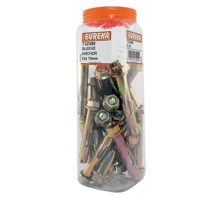 Eureka 12 x 75mm Sleeve Anchor (25 Pack)