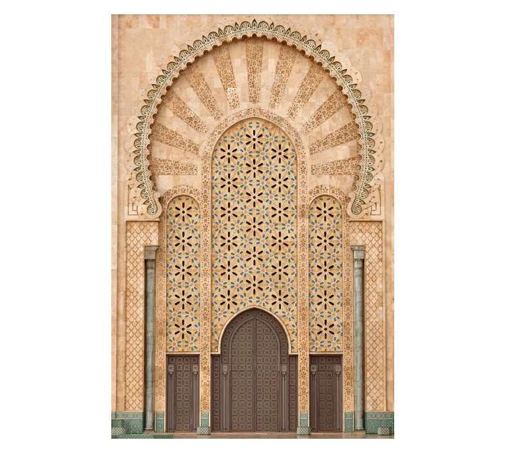 Design House Morocan Temple Door Canvas Print - Brown (900 x 600mm)