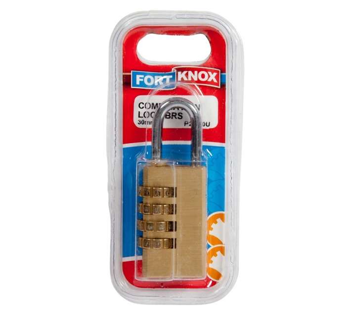 Fort Knox P2K20U Combination Brass Padlock (30 x 25 x 80mm)