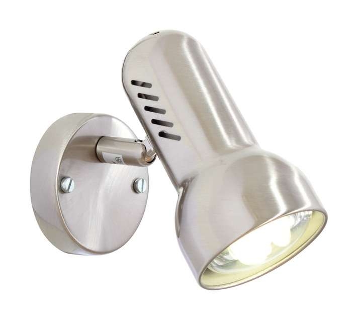 Eurolux Turbo 1 Light Round Plate Spotlight- Satin Chrome