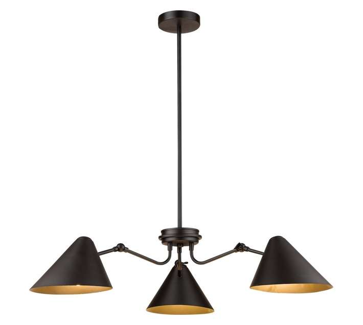 Bright Star Lighting 3 Light Metal Chandelelier - Black (60W)
