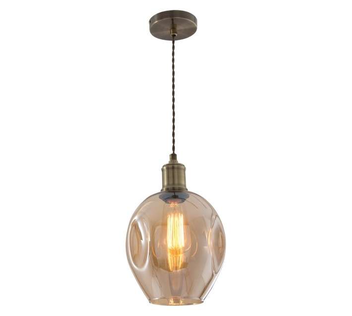 Bright Star Lighting PEN612 Glass Pendant - Amber (60W)