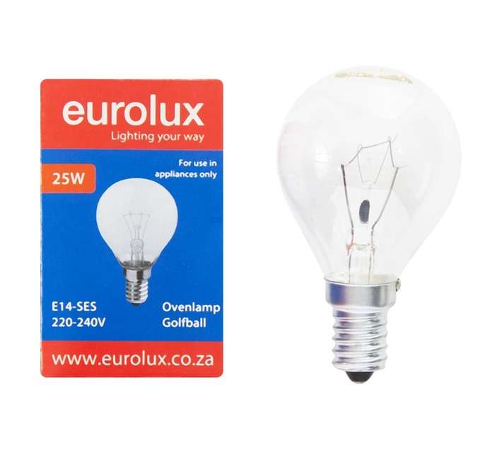Eurolux E14 Incandescent Golf Ball Oven Light - Warm White (25w)