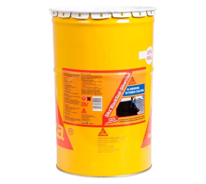 Sika Blackseal Silvercoat Waterproofing - Aluminium (20L)