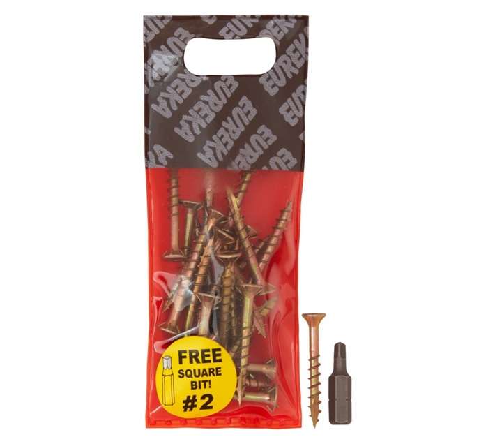 Eureka 1FD30U 4 x 35mm Cut Screw Smooth - Yellow (25 Pack)