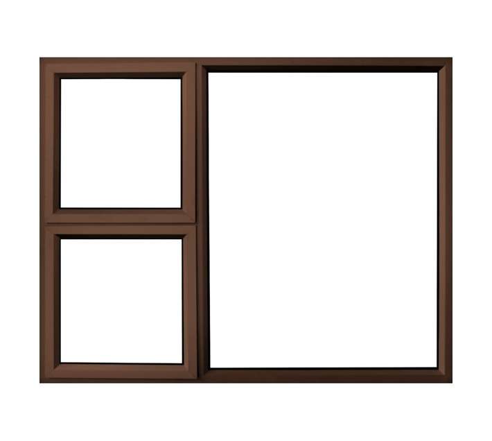 Kenzo 28mm LR Fix Aluminium Window - Bronze (1500 x 1200mm)