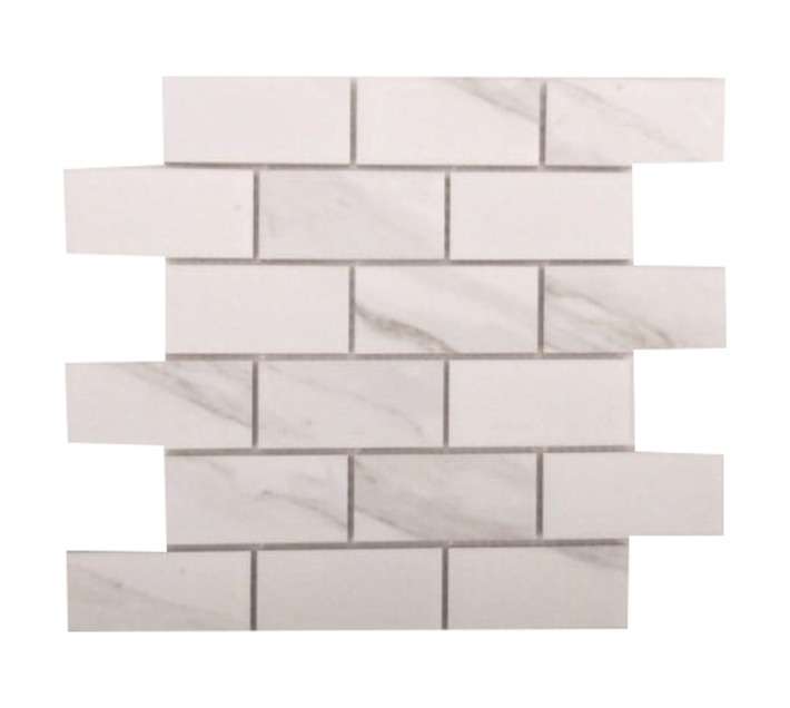 Douglas Jones Carrara Brick Porcelain Tile - White (290 x 295mm)