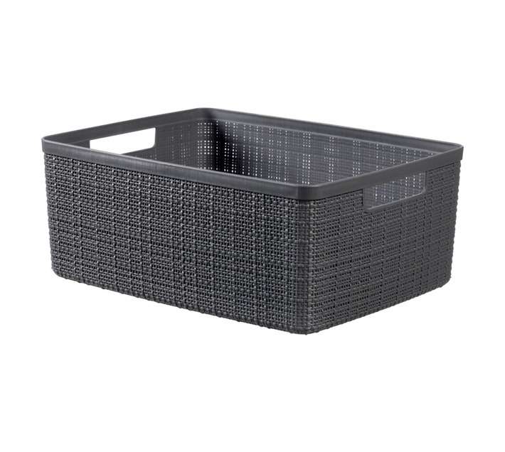 Curver by Keter Jute Medium Basket - Grey (282 x 362 x 145mm)
