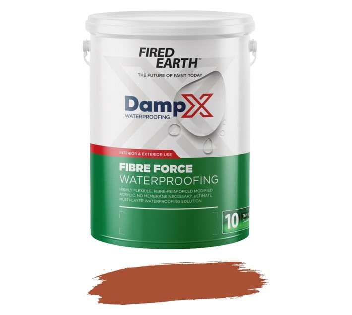 Fired Earth BW137-3-5L DampX Fibre Reinforced Waterproofing - Terracotta (5L)
