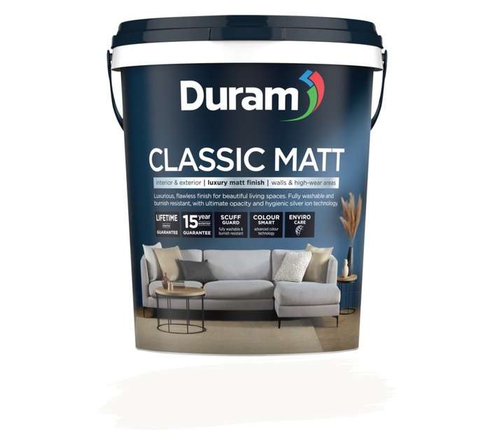 Duram Classic Matt Paint - White (20L)