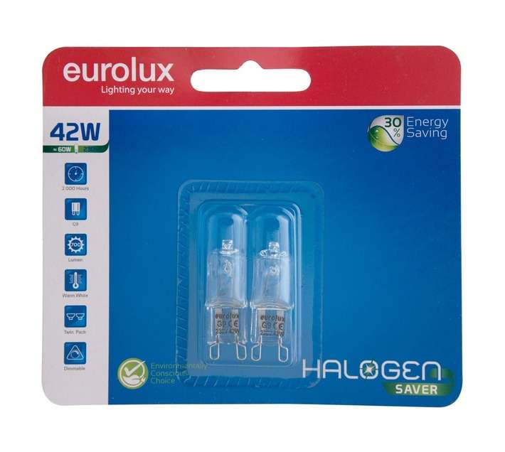 Eurolux G471 2 x G9 Halogen - Warm White (42w)
