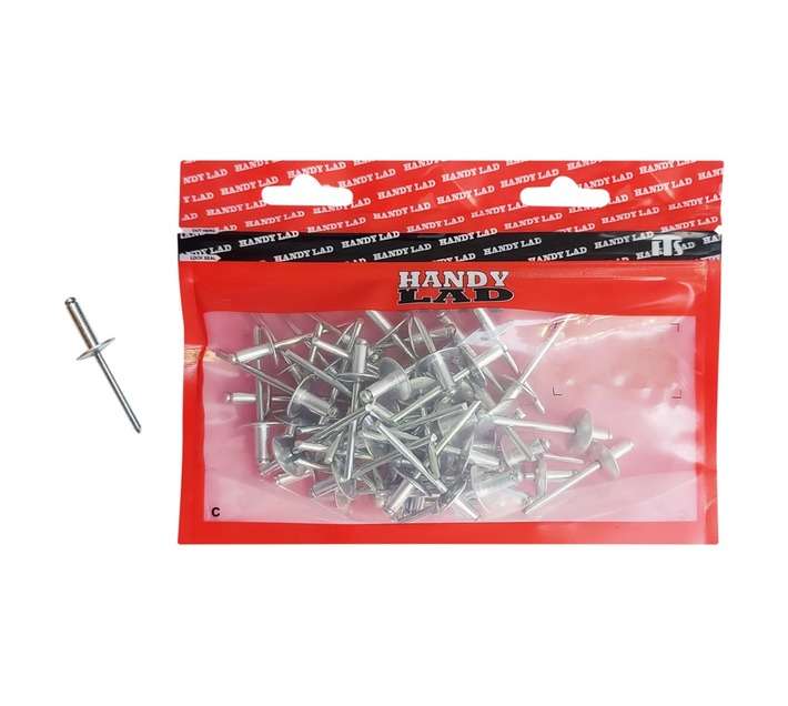 Rutherford 50 x Large Flange Aluminium Rivets (15 x 4.8mm)