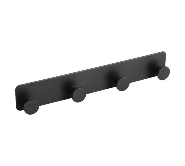 3M B6445-3 Bathroom Basics Four Hook - Black