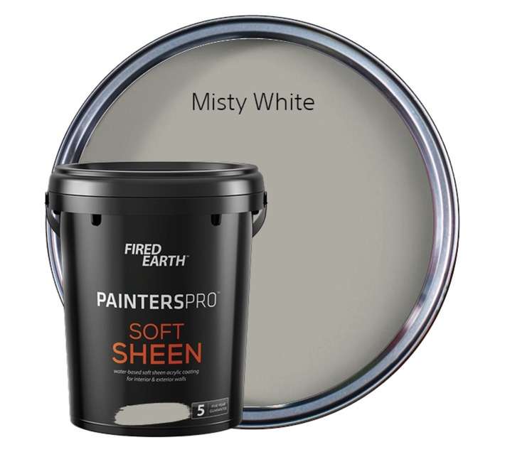 Fired Earth Painters Pro Soft Sheen - Misty White (20L)