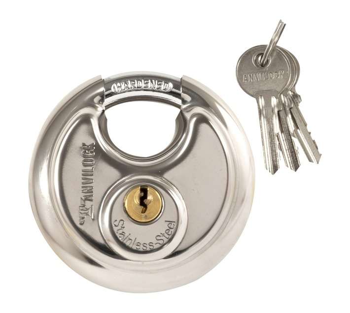 Anvilock Stainless Steel Discus Lock (60mm)