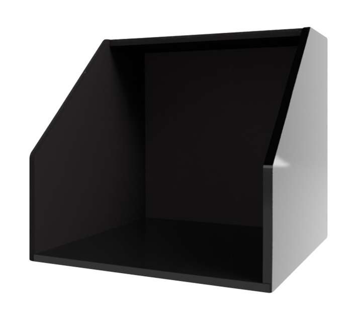 Home and Kitchen Gloss Microwave Cabinet - Black