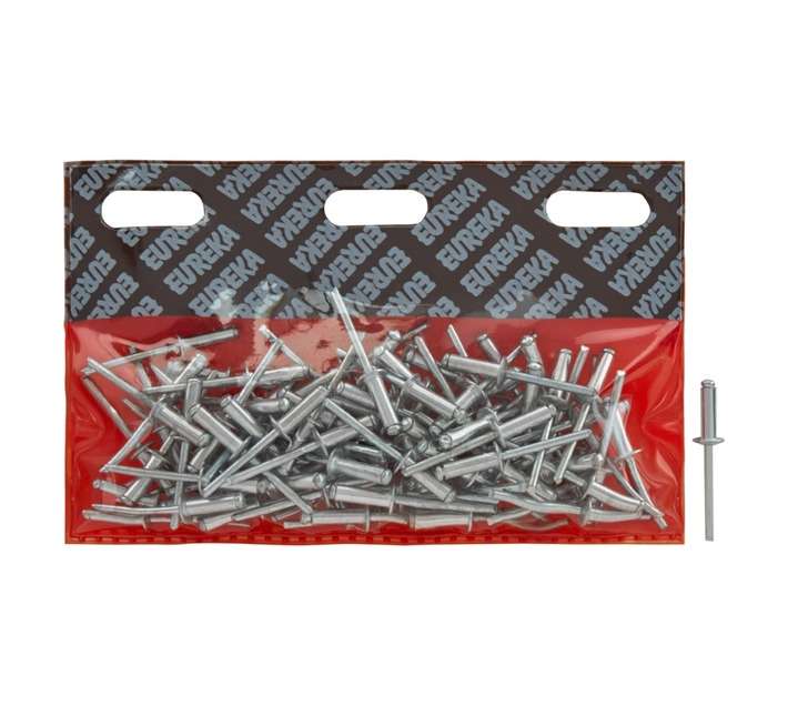 Eureka 100 x Aluminium Open Blind Rivets (4.8 x 15mm)