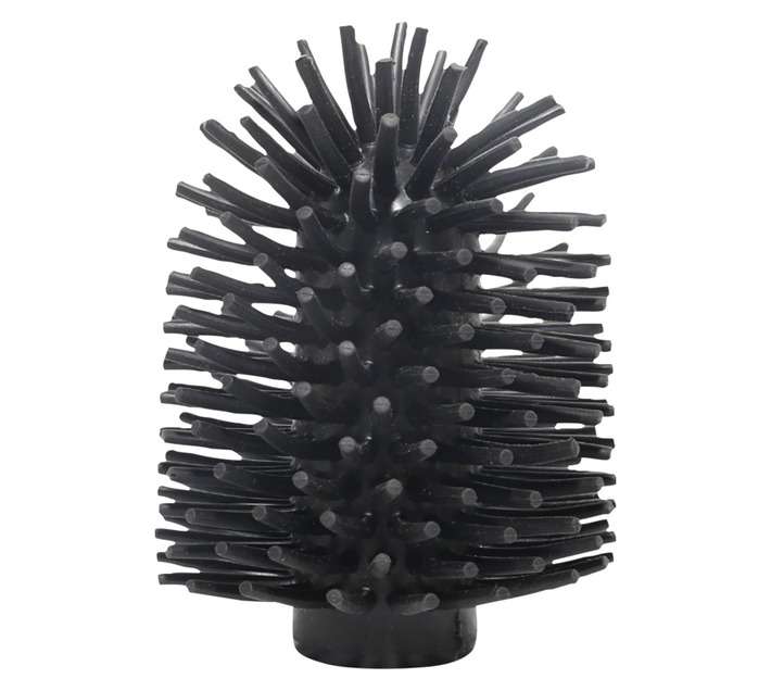 Pure-Brush Single Silicone Toilet Brush Head - Black