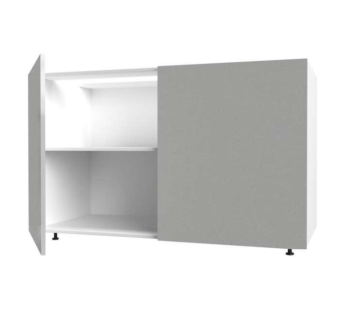 Home and Kitchen Base Unit Wrap Cabinet - Stone Grey (1200mm)