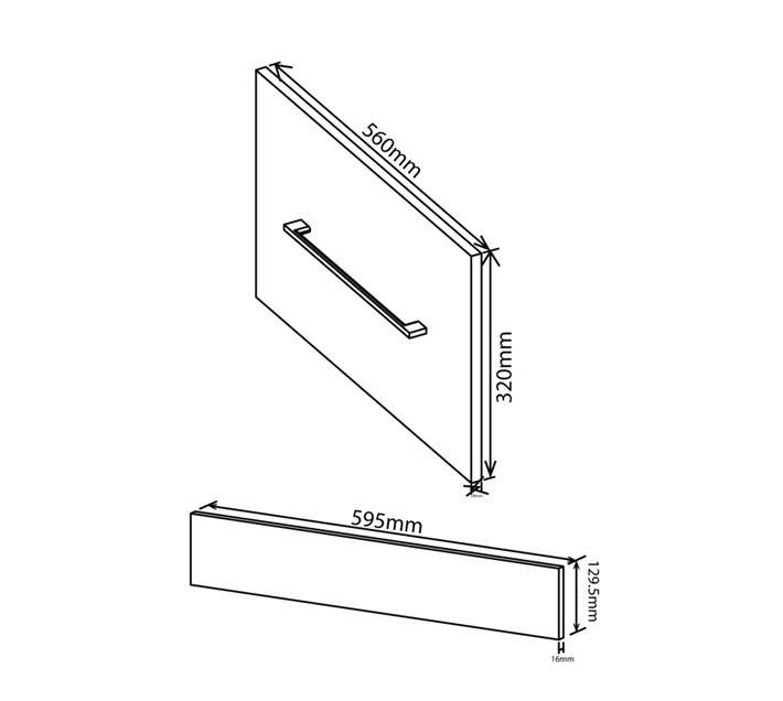 Lusso Mix and Match Wall Mounted Drawer - Matt Grey
