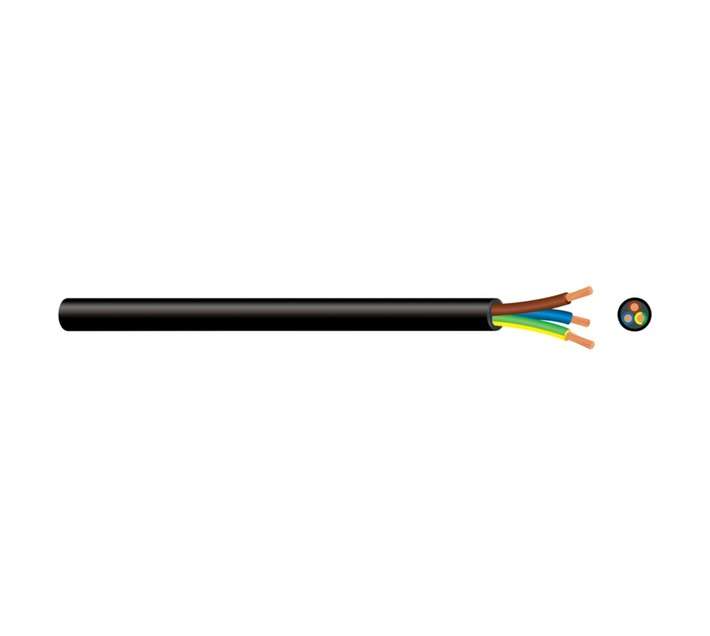 Cabtyre 5 Core Cable - Black (1mm) (Price Per Meter)