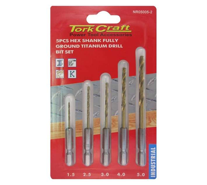 Tork Craft NR05005-2 5 x Drill Bits