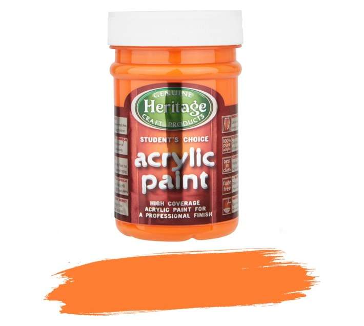 Students Choice Acrylic Paint - Orange (250ml)