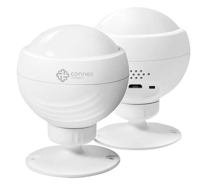 Connex 2 Pack Recharge Motion Sensor - White (90 x 90 x 150mm)