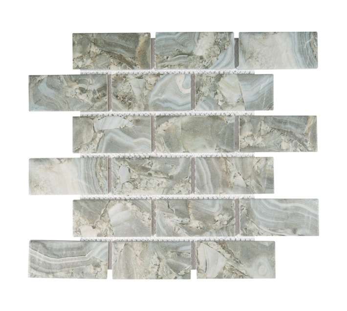 Falcon Tiling WPB-FT9504 Natural Marble Mix Mosaic Tile (295 x 45mm)