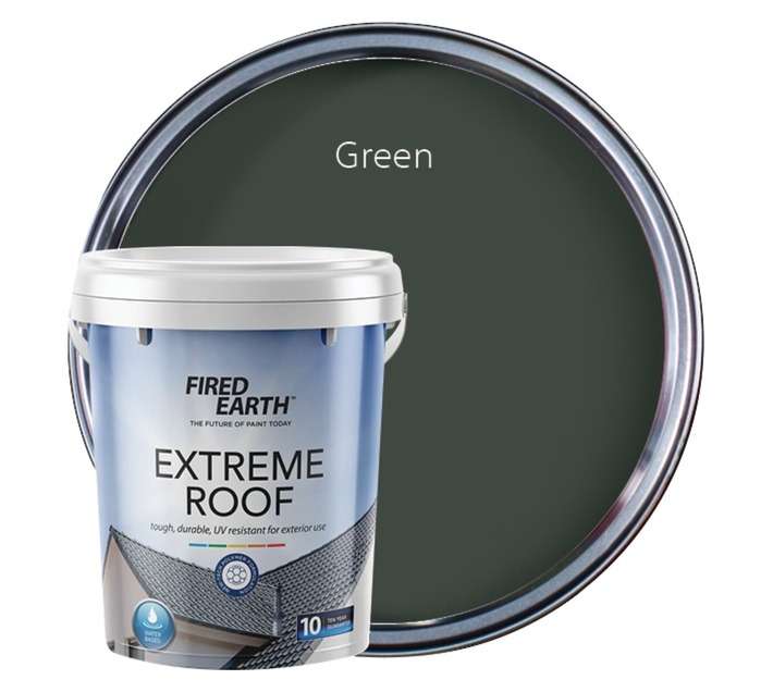 Fired Earth Extreme Roof Acrylic - Green (20L)