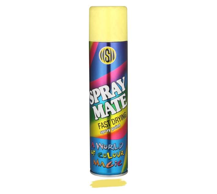 Bravo Fast Drying Lacquer Spray Paint - Pastel Yellow (250ml)