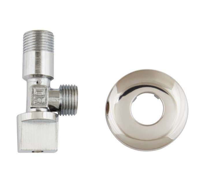 Plumbpride Angle Valve DR - Silver (1/2"" x 1/2"")