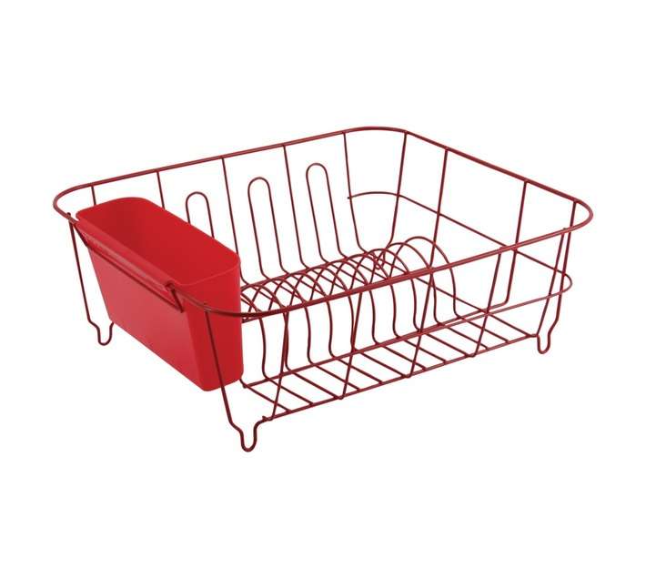 Casa Catania 1 Tier Dish Drainer - Red