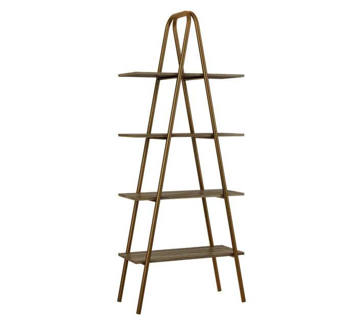 Home and Kitchen Legno Triangular Shelf - Walnut (700 x 350 x 1750mm)