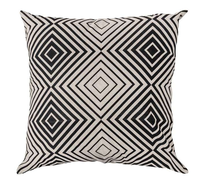 Design House Tribal Diamond Cushion - Black/Natural (600 x 600mm)