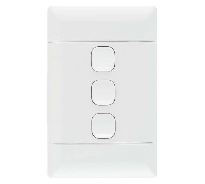 NEU 3 Lever 1 Way Switch - White