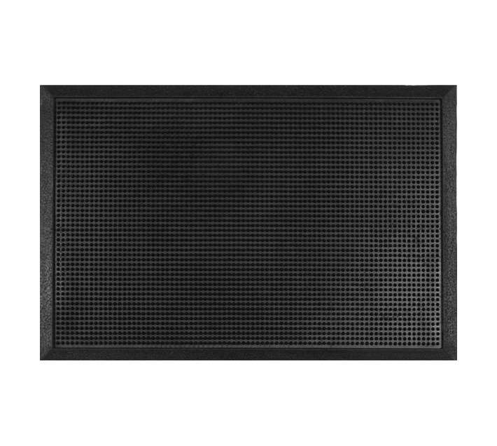 Hometex Brush Rubber Mat - Black (460 x 700 x 11mm)