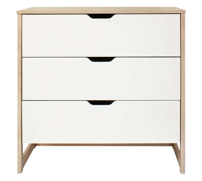 Home and Kitchen Jura Chest of Drawers - White (450 x 900 x 900mm)