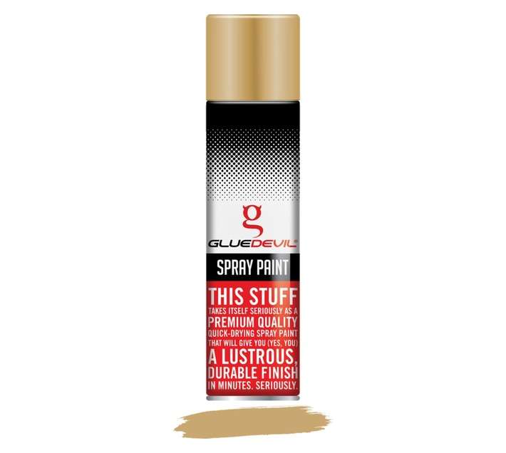 Glue Devil Spray Paint - Rich Bright Gold (300ml)