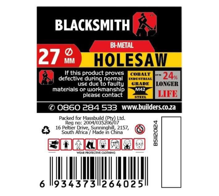 Blacksmith M42 Bi-Metal Holesaw Bit