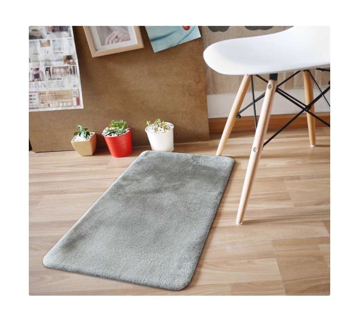 Stefano and Co Sonya Faux Fur Rug - Grey (1600 x 2300 x 40mm)