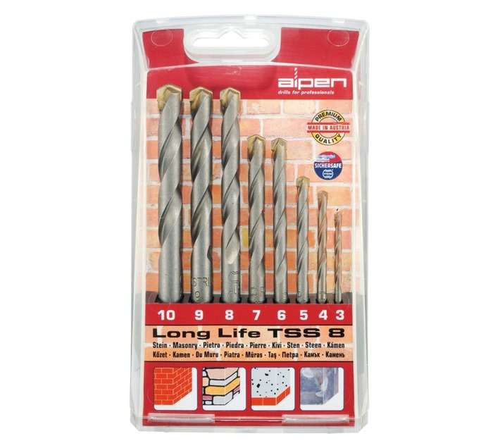 Alpen Masonry set 8pk 3-10mm bit