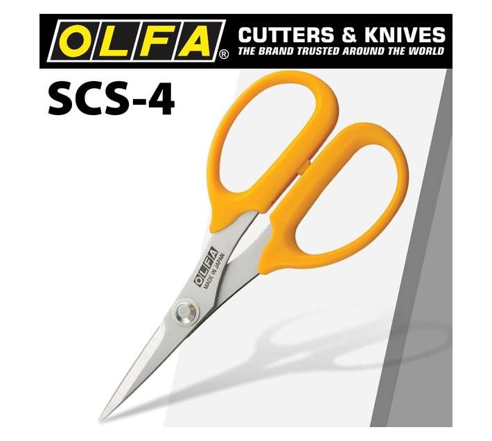 Olfa Precision Smooth Edge Scissors - Yellow
