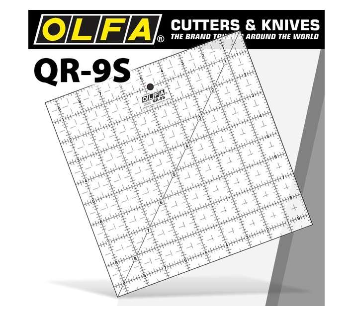 Olfa Square Quilt Ruler with Grid (228 x 228mm)