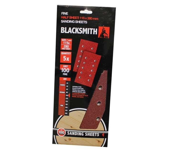 Blacksmith 1/2 Aluoxide All Half Sheet Sanders Sand Paper Sheet 100 Grit