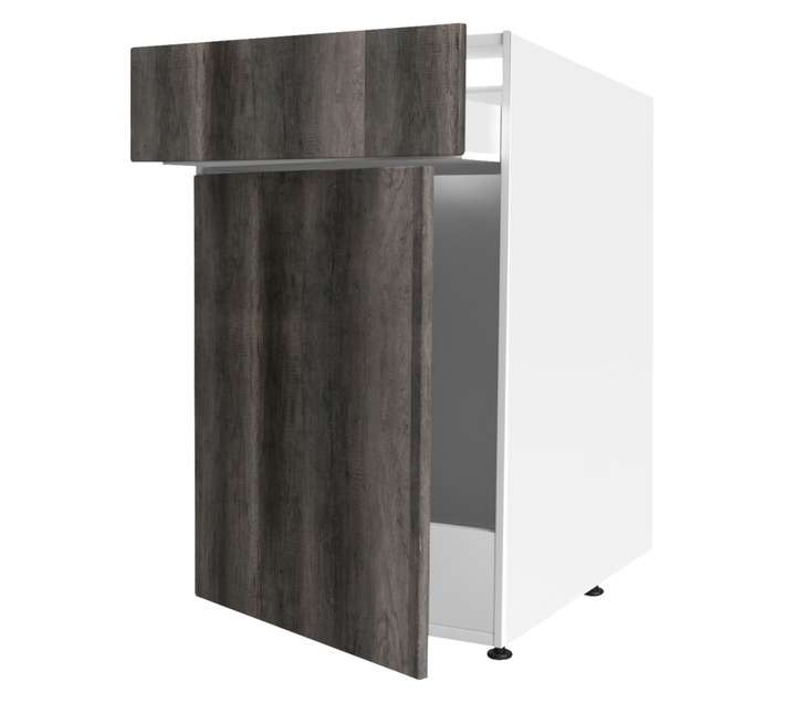 Home and Kitchen Base Unit 1 Drawer Wrap Cabinet - Monument Oak (450mm)