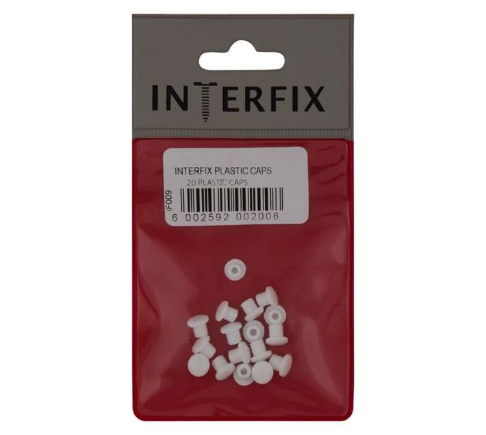 Interfix Caps Plastic - White 2.55mm