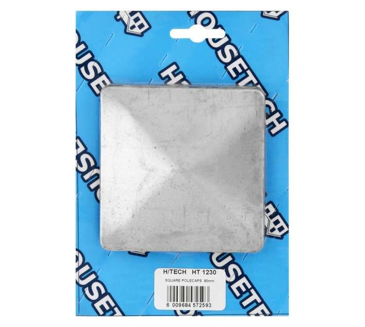 Housetech Square Pole Caps - Grey (90mm)