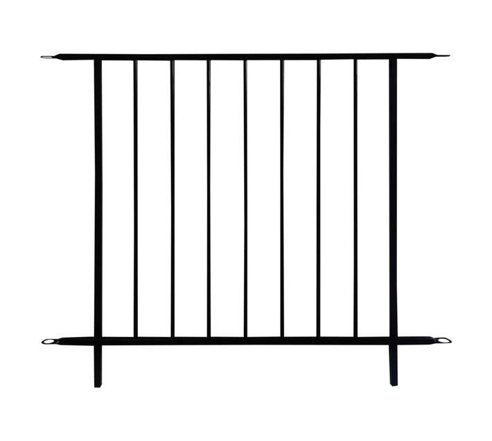 FDB Small Metal Fence - Black (914 x 20 x 762mm)