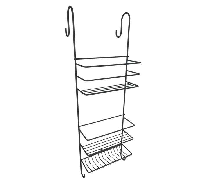 Steelcraft Large Hook Over Shower Caddy - Matte Black (220 x 166 x 650mm)